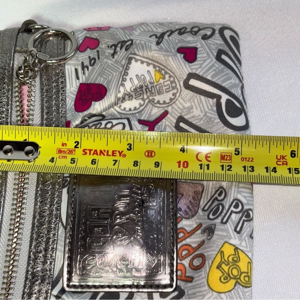 Coach Poppy Multicolor Graffiti Print Double Zipper Crossbody - Picture 10 of 13